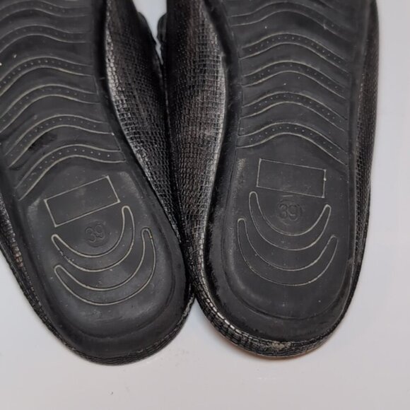 Kozi Metallic Loafer Shoes Vegan Faux Leather Rhinestone Buckle Slip On Flats - Picture 10 of 13